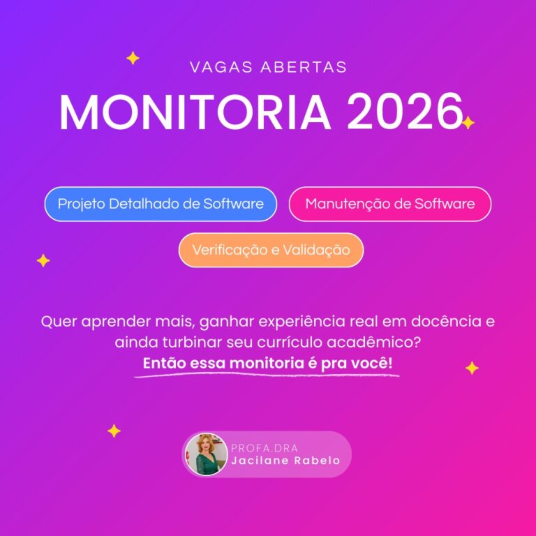 Coordenadora Jacilane Rabelo divulga novo edital para bolsas de monitoria interdisciplinar